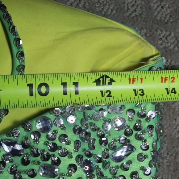 Gorgeous Full Length Formal Dress with Beaded Bodice and Layered Sheer Skirt - Picture 5 of 5